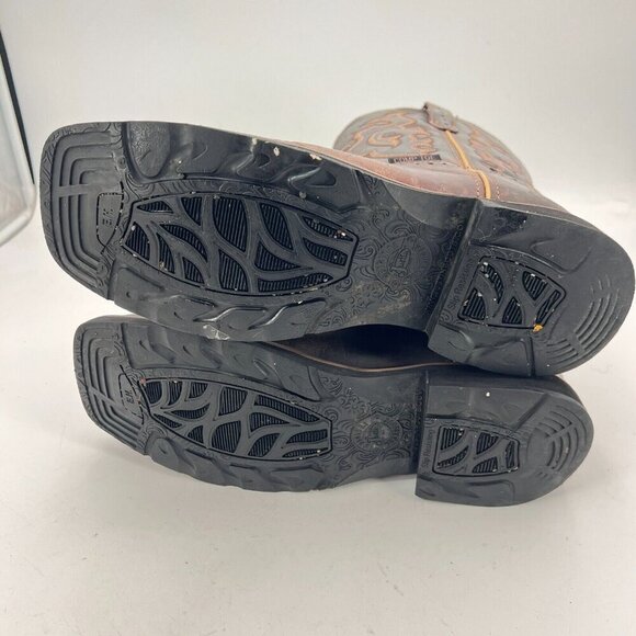 Justin Jalena Maple Women Size 10B WKL9978 Brown Leather Steel Toe Western Boot - Picture 8 of 15